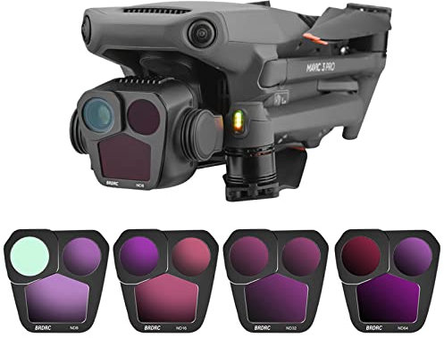 ZJRXM Mavic 3 Pro ND-Filterset, 4er-Pack ND8 ND16 ND32 ND64 Objektiv Filter für DJI Mavic 3 Pro Drone Lens Zubehör