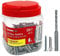 Fischer Propack SX Plus 8 S, 120 Tacos 8 x 40 con Tornillo + Broca SDS de 8 mm, Bote Reutilizable, para fijación en hormigón y mampostería 570208, Gris