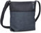 Zwei Damen Umhängetasche JANA J10 Crossbody Bag 5 Liter Handtasche im Canvas-Stil im Bicolor-Design + passender Kosmetikbeutel/Geldbeutel gratis (nubuk-ink)