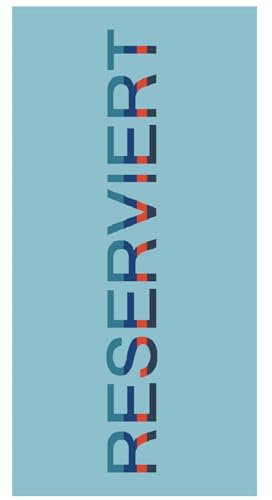 Depotex Strandlaken Strandtuch Badetuch Reserviert Hellblau Handtuch Liegetuch Strand Urlaub 80x160 cm