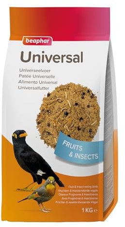 Beaphar Universalfutter für Softbill-Vögel: Ergänzendes Futter für Obst- & Insektenfressende Vögel, sehr schmackhaft und nahrhaft, 1 kg