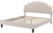 Habitat et Jardin Lit Coquillage en Velours Manon - Beige - 160 x 200 cm