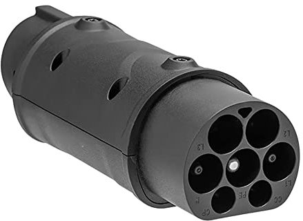 BYCUFF EV Adapter 32A SAE J1772 Adapter Ladeadapter für Elektrofahrzeuge EV Steckerbuchse Typ 1 auf Typ 2 Adapter