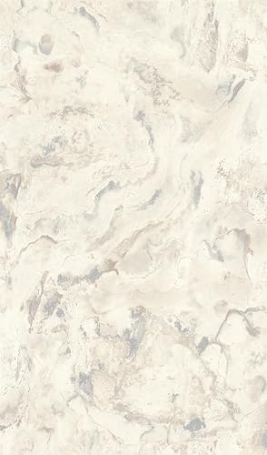 Rasch Tapeten 514636 - Vliestapete mit Steinmaserung Optik in Weiß und Beige aus der Kollektion Symphony - 10,05 m x 0,53 m (LxB)
