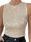 iSpchen Damen Crop Top Perlen Pailletten Stoff Bandeau Top Ärmellos Frühling 2024 Street Style,Gold,S