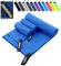 Fosdaling Mikrofaser Handtuch 3er Set（Groß 160×80cm und 2 Klein 80×40cm）, Schnelltrocknend Microfaser Fitness & Sport Handtücher, für Strandtuch, Badetuch, Sporthandtuch und Reisehandtuch (Königsblau)