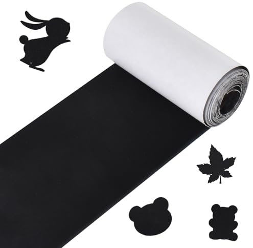 Cleminsta Reparaturflicken Selbstklebend Nylon, 7.6x200cm Stoff Kleidung Reparatur Patch, Wasserdicht Selbstklebende Patch, Flicken Selbstklebend Stoff, Reparatur Tape Patch für Zelte (Schwarz)