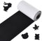 Cleminsta Reparaturflicken Selbstklebend Nylon, 7.6x200cm Stoff Kleidung Reparatur Patch, Wasserdicht Selbstklebende Patch, Flicken Selbstklebend Stoff, Reparatur Tape Patch für Zelte (Schwarz)