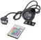 IGTOPS Teichbeleuchtung Unterwasser, 10W 12V RGB LED Licht IP67 Wasserdicht Gartenteich Lampe Fisch Teichlampe mit Fernbedienung (schwarz, mit Stecker)