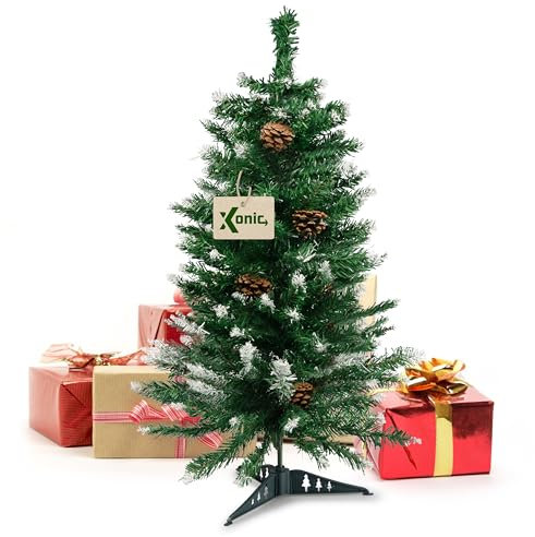 Xonic® Claus künstlicher Weihnachtsbaum Grün - 5 Größen: 120-240cm - Realistischer Tannenbaum mit Metall-Ständer - Dicht und Naturgetreu (Pine, 90 cm)