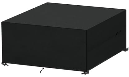 SanGlory Gartenmöbel Abdeckung Wasserdicht, Schwerlast Oxford Gewebe Gartentisch Abdeckhauben Hüllen, Winddicht, Anti-UV Sitzgruppe Schutzhülle für Loungemöbel, Rechteckig, 220x130x85cm