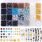 Perles en Verre Funtopia pour la Fabrication de Bijoux, Kit de 1377 Bracelets aux Tons Neutres, Perles pour Bracelets Rondes en Verre de 6 mm, Perle en Marbre, Cadeaux Artisanaux pour Femmes et Hommes