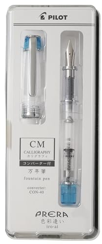 PILOT PFPR1TLBCM Prera Fountain Pen, Color Discount, CM, Calligraphy, Transparent Light Blue