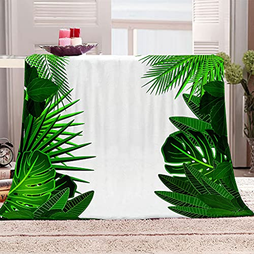SVTUSR Fleece Blanket Green Grass Printed Pattern 130X150Cm Soft Fluffy Throws For Sofas, Single/Double Bed Microfiber Flannel Blankets For Chairs/Bed, Warm & Cozy