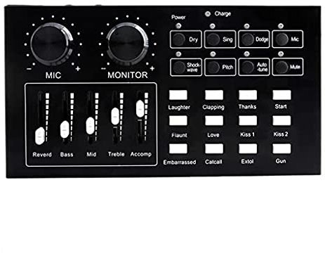 IUBGFTO Carte Son Mixeur Micro Haut-Parleur Chant Jeu Casque Streaming en Direct Ordinateur Pc