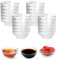 YKUKIZEE 20 Pcs Mini Glass Ramekins Bowls, 70 ml Mini Glass Dips Bowls 7.5 cm, Clear Small Prep Bowls for Soy Sauce Jam Chutney Sugar Condiment Spicy Serving