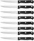 AURMOO Cuchillos de Mesa Chuleteros, 8 Piezas Juego de Cuchillos de Carne, Cuchillo para Bistec, Cuchillo de Mesa de Acero Inoxidable, Apto para Lavavajillas.