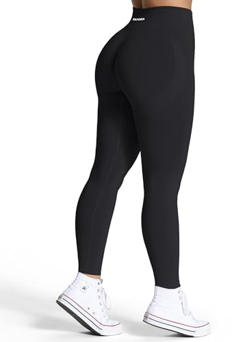 TAYOEA Sport Leggings Damen Push Up Booty Lifting Sportleggins Seamless Scrunch Butt Sporthose für Yoga Gym und Alltag