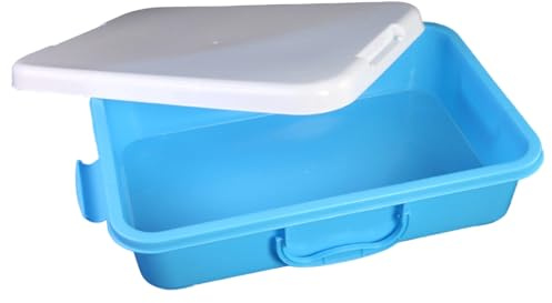 Sandtabletts, stapelbar, sensorisches Spiel-Behälter mit Deckel für drinnen und draußen, mehrfarbig, tragbarer Sandkasten, Spielzeug-Organizer für Spielzeug, Sandkunst