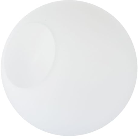 Milchweißer Runder Lampenschirm aus Glas für Hängelampen 1 Stück | Mattes Glas, Öffnung 8 bis 8,5cm, für Deckenleuchten, Hotelzimmer und Büro