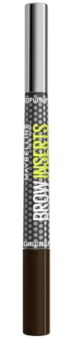 Maybelline New York Brow Inserts 2-in-1 Augenbrauenstift für füllige & definierte Augenbrauen, 3-fach Mikro-Spitze & Faser-Gel mit bis zu 36H Halt, Wasserfest & Wischfest, Ash Brown 4.5, 1 Stk.