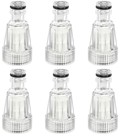 6 filtri dell'acqua per idropulitrice ad alta pressione, filtro per rubinetto con attacco rapido da 3/4, tubo da giardino per idropulitrice ad alta pressione, pompa da giardino, irrigazione da