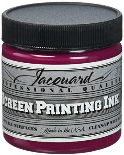 Jacquard Professional Screen Print Ink, Water-Soluable, 4oz Jar, Process Magenta (141)