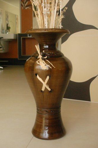 Deko-Shop-Hannusch Edle Vase/Bodenvase aus Tonkeramik +++Handarbeit+++