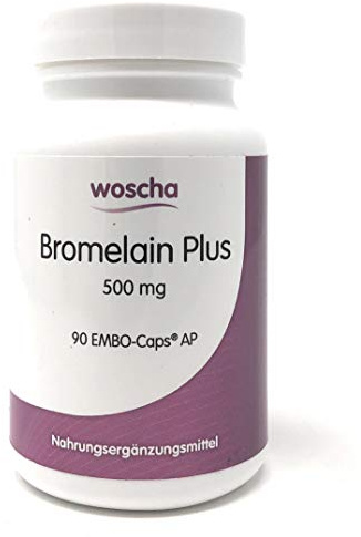 woscha Bromelain Plus 500 mg 90 Embo-Kaps AP (53g) (vegan)