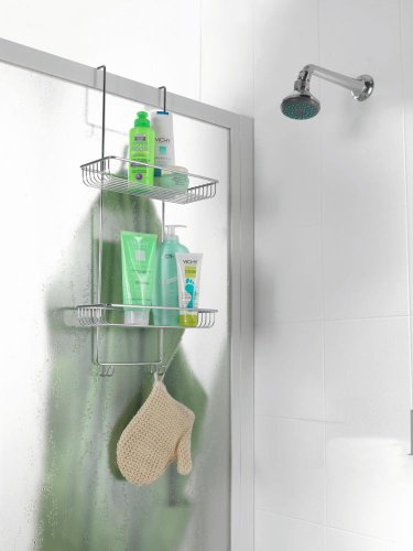 Metaltex 404520 Regal Mallorca mit Buegel 2 Etagen, 26 x 20 x 58 cm