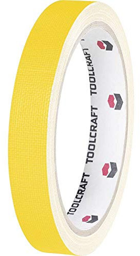 TOOLCRAFT Gewebeklebeband HEB15L10GC Gelb (L x B) 10m x 15mm, 3 Stück