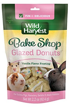 Wild Harvest Food And Unique Edible Treats for Guinea Pigs, Hamsters, Gerbils, and Adult Rabbits, Glazed Donuts, 0.14 pounds, 2.2 Ounce (Pack of 1)