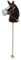 Sweety Toys 5086 Steckenpferd Farbe schwarzer Mähne mit Funktion Größe ca.100 cm, Braun-Chocolate