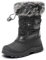 DREAM PAIRS Jungen Mädchen Schneestiefel Fashion Schnürstiefel Winterstiefel mittelere Stiefel mit warmes und bequemes Kunstfellfutter,Size 28.5,Schwarz,KSNOW