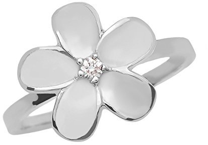 Damen Ring 925 Sterling Silber Plumeria Blume Ring