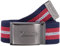 2Stoned Stoffgürtel Hosengürtel Navy-Rot-Weiß, 4 cm breit matte Schnalle Speed, für Damen und Herren