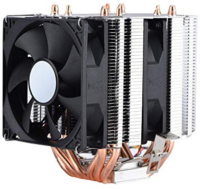 CPU Kühlsystem 4pin 6 Heatpipe CPU Kühler Dual Tower Luftkühlung CPU Lüfterlüfter 800-2200 Revolution Heatpipe Ruhiger für, für 775 1150 1151 1155 1156 1366, usw