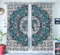 GANESHAM Indischer Mandala-Vorhang Balkon Durchsichtiger Raumteiler Wohnzimmer Bohemian Dekor Lichtfilterung Verdunkelung -Türvorhang (weißer Elefant)