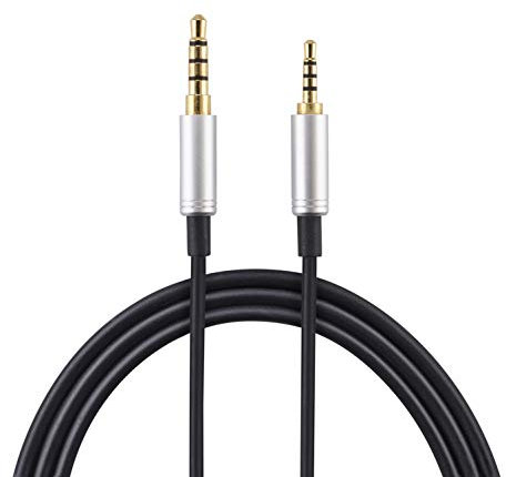 AGS Retail Ltd Compatible Straight Audio Cable Replacement for Bose NC700 Headphones, QuietComfort 35, QC35 Series II, iOS, Android - Black, 1.5m Cord Gold-Plated Jacks | Headphone Accessories