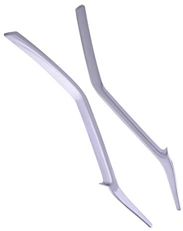 Eastar 2 Stück Silber Frontgrill Grill Kuehlergrill Blenden Gitterabdeckung Trim Einsatz Formteil für Nissan Qashqai J11 2014-2017