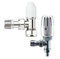 Pegler Bulldog 15mm Angled TRV Thermostatic Radiator Valve & Lockshield Pack x 1