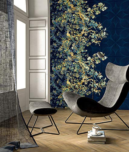 Komar Vlies Fototapete NOCTURNE | Tapete, XXL, Dekoration, Jugendstil, Schlafzimmer, Wohnzimmer, Paradies | Größe 200 x 280 cm (Breite x Höhe) | HX4-025