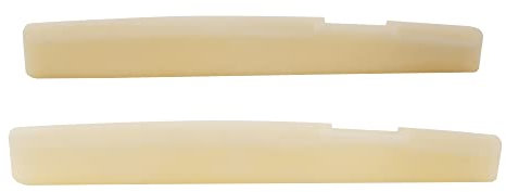 Musiclily Pro 71,12mm Kompensierte Akustikgitarre Ungebleicht Knochen Stegeinlage für 6-saitige Taylor Style (2 Stück)