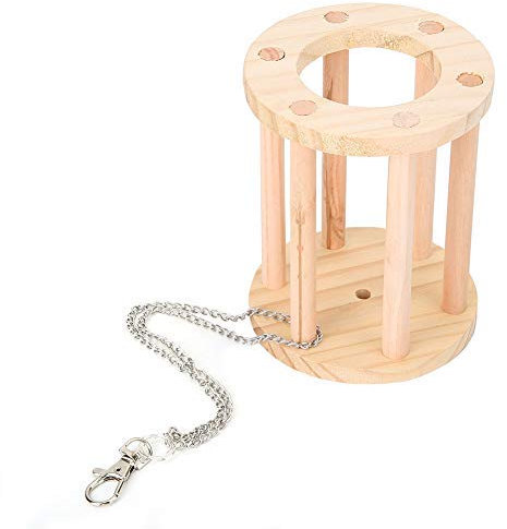 Tnfeeon Haustier Hamster Gras Holzkorb, Haustiere Chinchilla Meerschweinchen Kaninchen Gras Futterregal Hay Frame Food Feeder Bowl(Hängend)