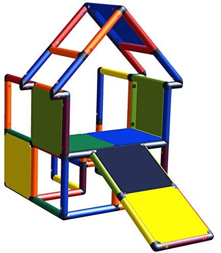 move and stic - Spielhaus Noel mit Kleinkindschräge Multicolor für Kinderzimmer Indoor und Outdoor Gartenhaus