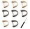 D Ring, LERANXIN 8 Stück Metallringe, Tasche Strap Haken in 2 Farben Schwarz und Gold, Metall D Ring aus Hartzinklegierung, Geeignet für Handtaschen, Rucksäcke, Schlüssel