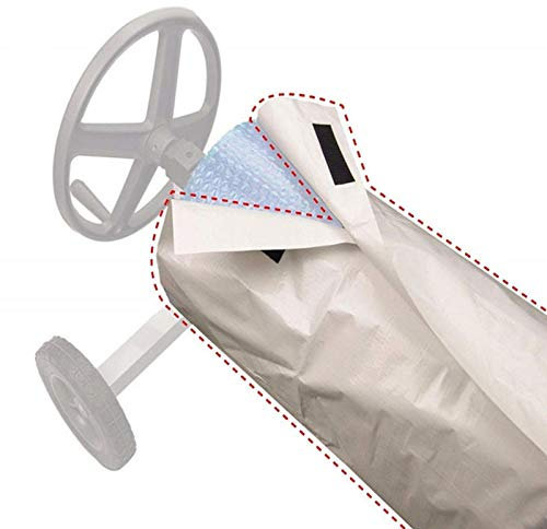 Couverture Enrouleur Bache Piscine Piscine? Couverture Solaire Enrouleur Protection Couverture Pare-Soleil Imperméable pour Protection Enrouleur Couverture Piscine 490x96cm