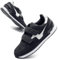JOMIX Basket Scratch Femme Homme Chaussures de Sport Running Confortable, 01 Noir et Blanc, 38 EU