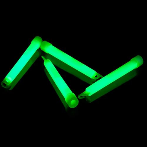 NEON FUN Dicke Maxi Power Knicklichter | Gruen | 8h Leuchtdauer | 150x15 mm | Geprüfte Qualität | Testurteil 1,4 sehr gut, Menge:50 Stück