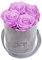 EMMIE GRAY CLASSIC INFINITY ROSENBOX | VELVET GRAY | Runde Flowerbox - Infinity Rosen in grauer Samtbox - 1-3 Jahre Haltbarkeit - Echte Rosen, die jahrelang blühen - Haltbare Rosen (XS, Baby Lilli)